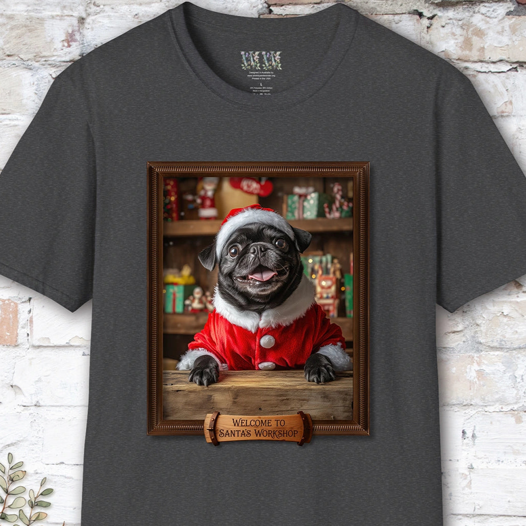 Pug #1 Santa's Workshop Unisex T shirt