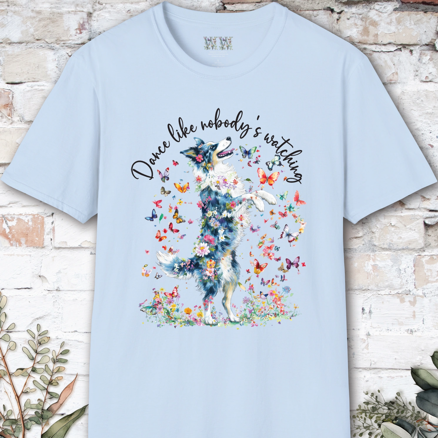 Border Collie Blue Merle "Dance like nobody's watching" unisex T shirt
