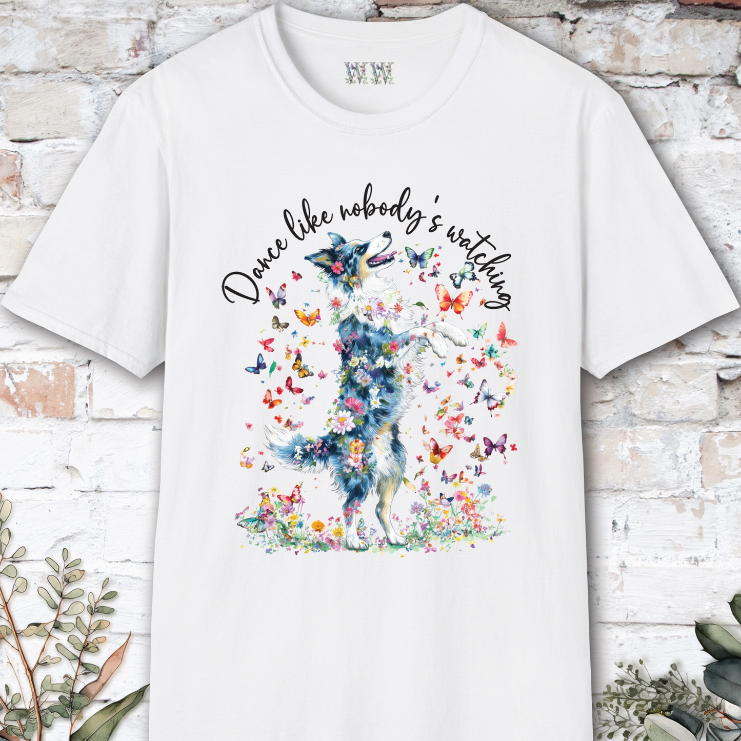 Border Collie Blue Merle "Dance like nobody's watching" unisex T shirt