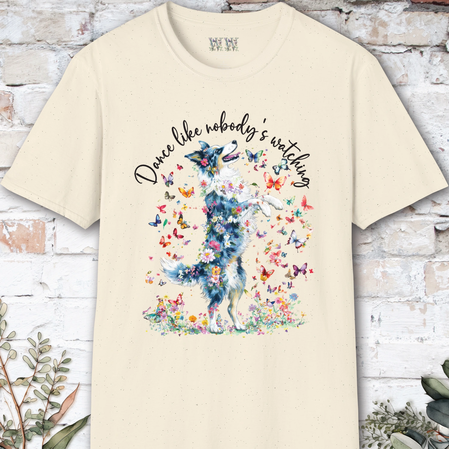 Border Collie Blue Merle "Dance like nobody's watching" unisex T shirt