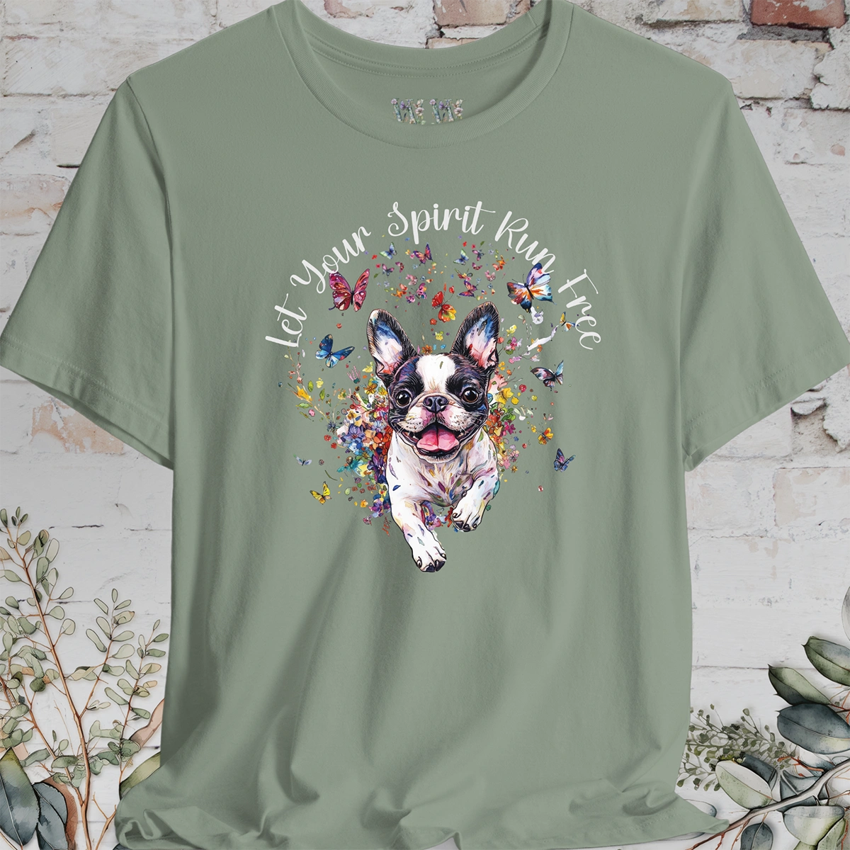 Boston Terrier 'Let your spirit run free' T shirt