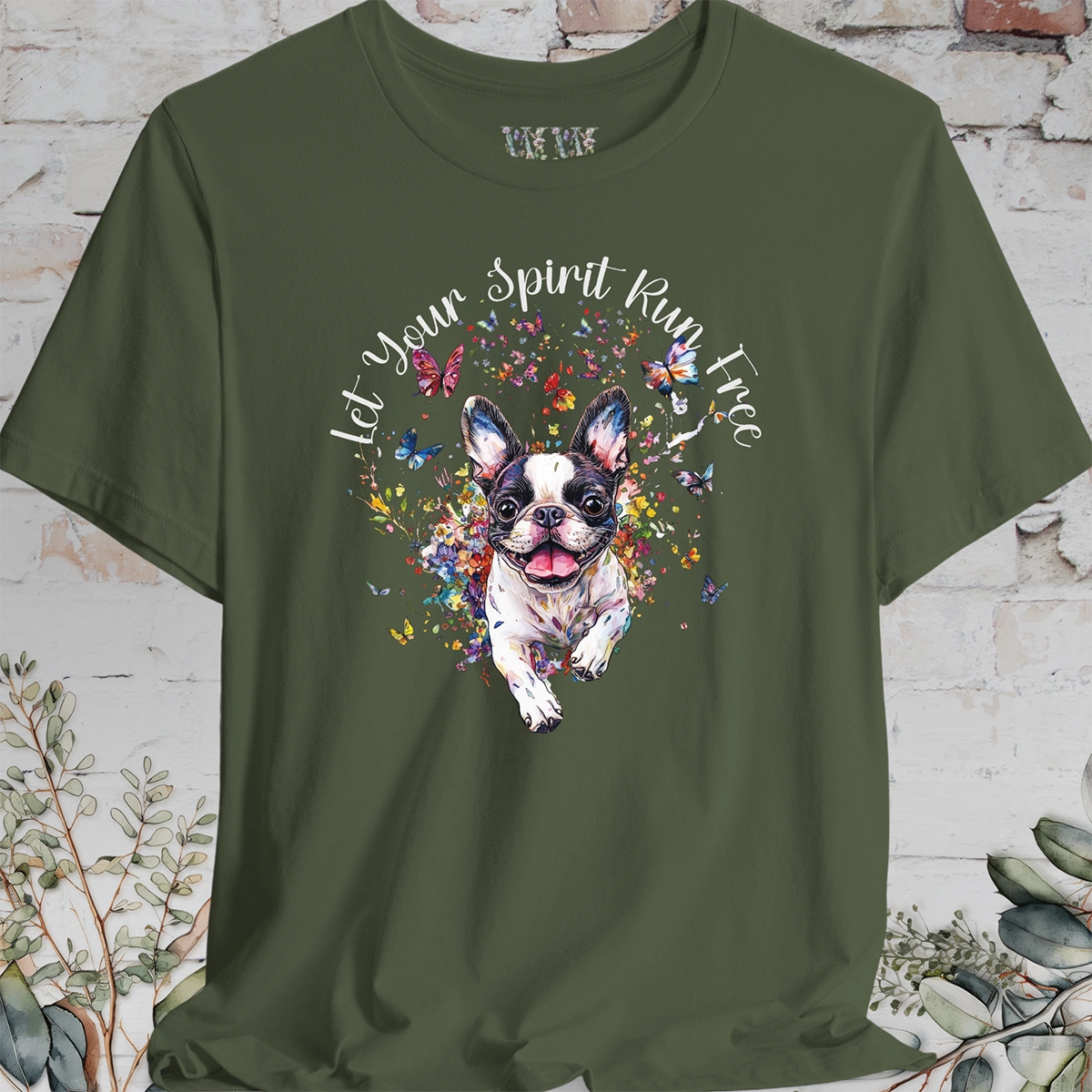 Boston Terrier 'Let your spirit run free' T shirt