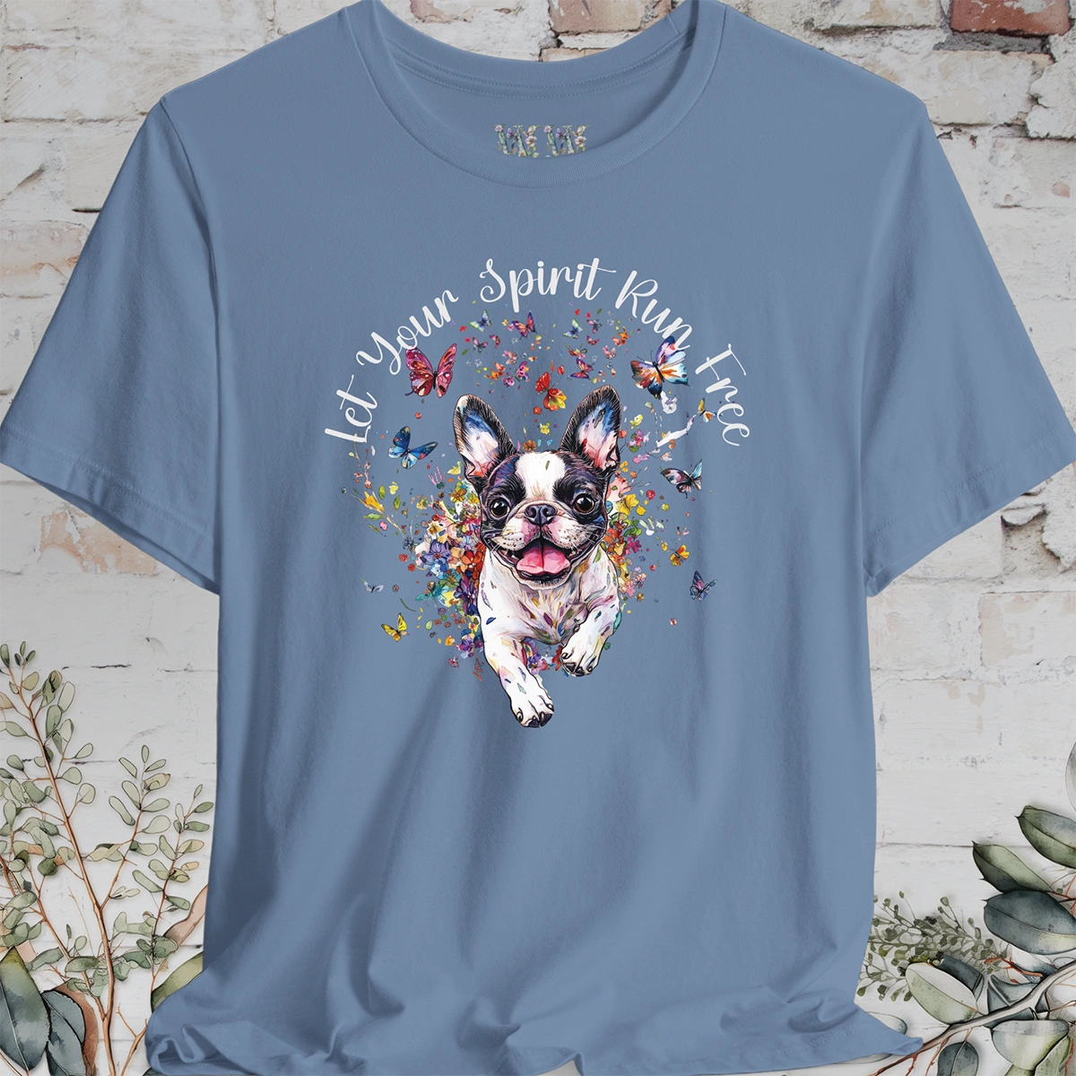 Boston Terrier 'Let your spirit run free' T shirt