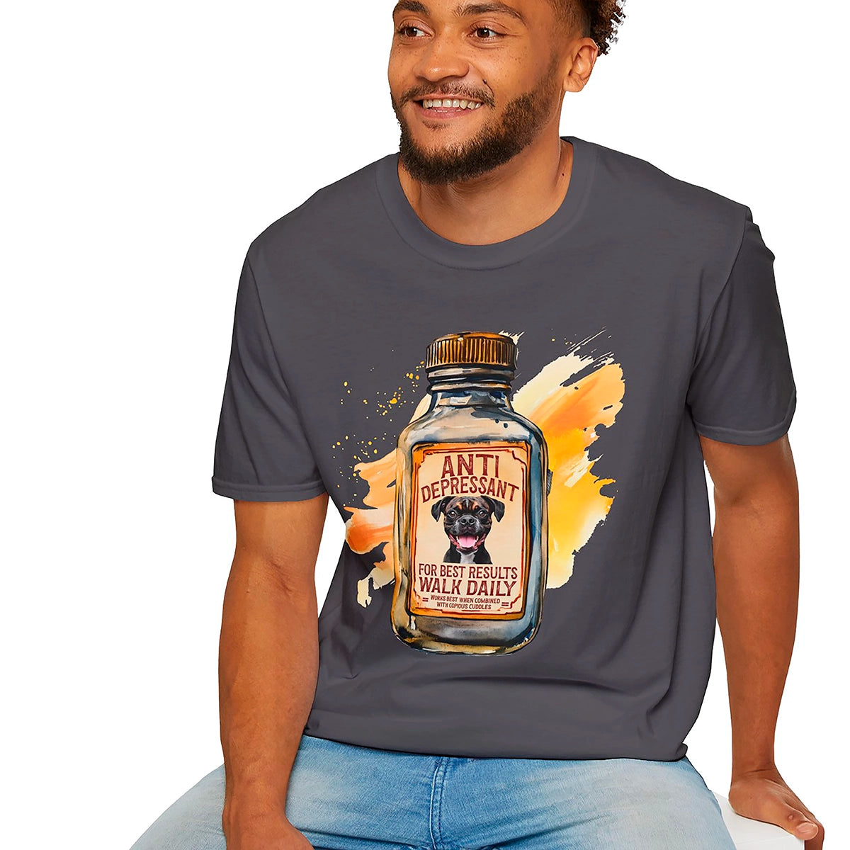 Antidepressant Brindle Boxer Unisex T shirt