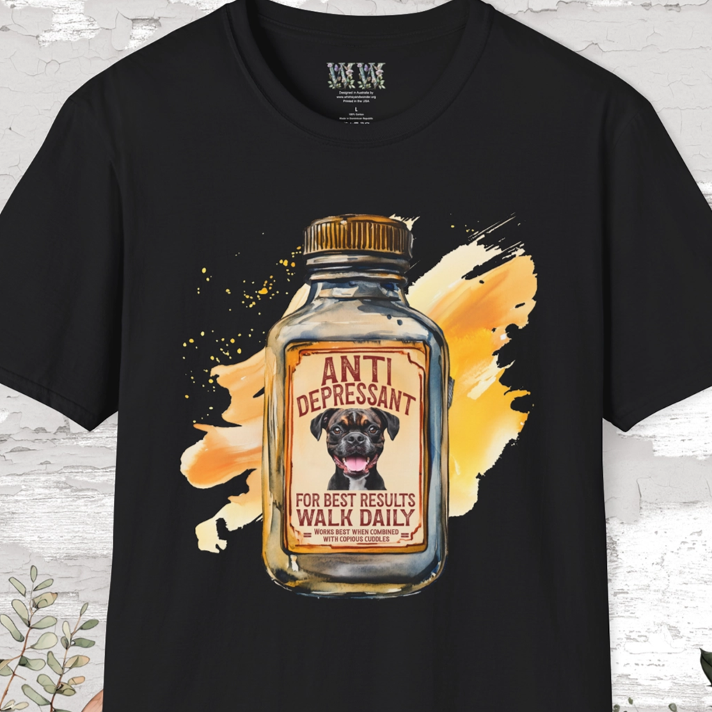 Antidepressant Brindle Boxer Unisex T shirt