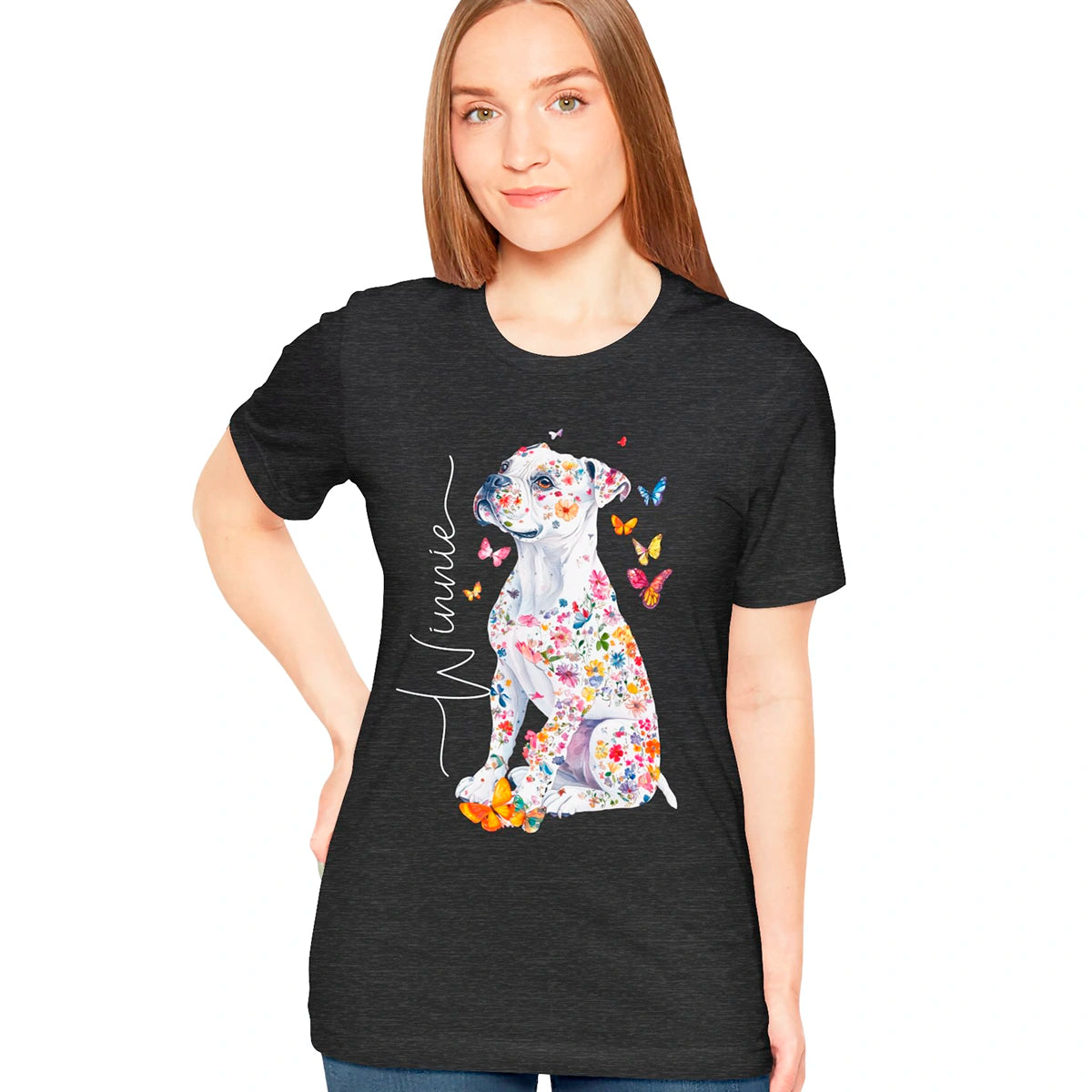 Boxer #3 Floral Personalized T shirt
