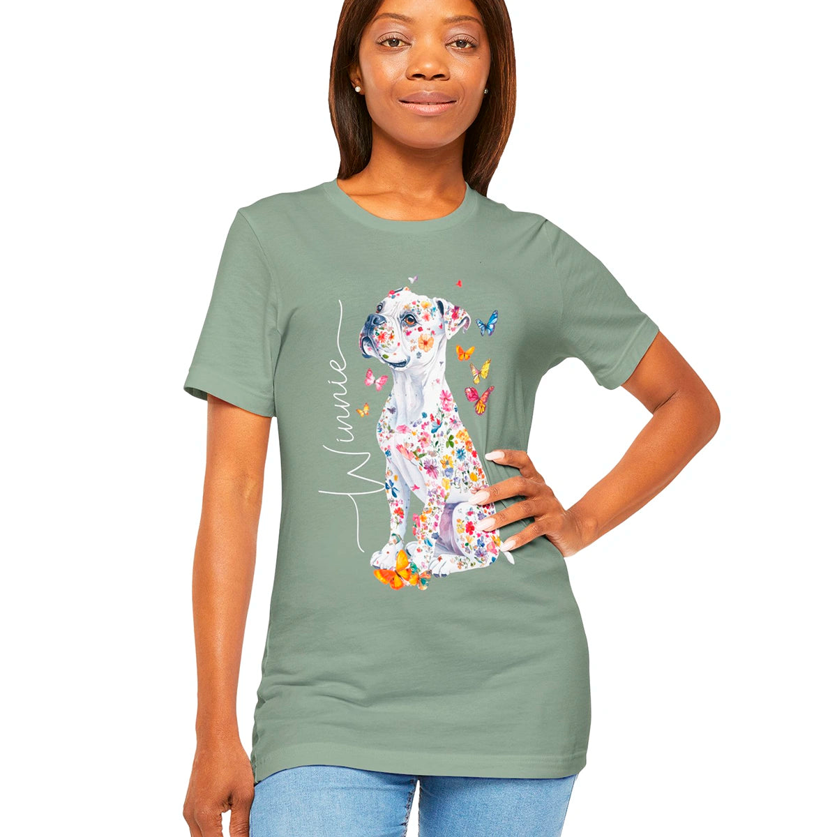 Boxer #3 Floral Personalized T shirt