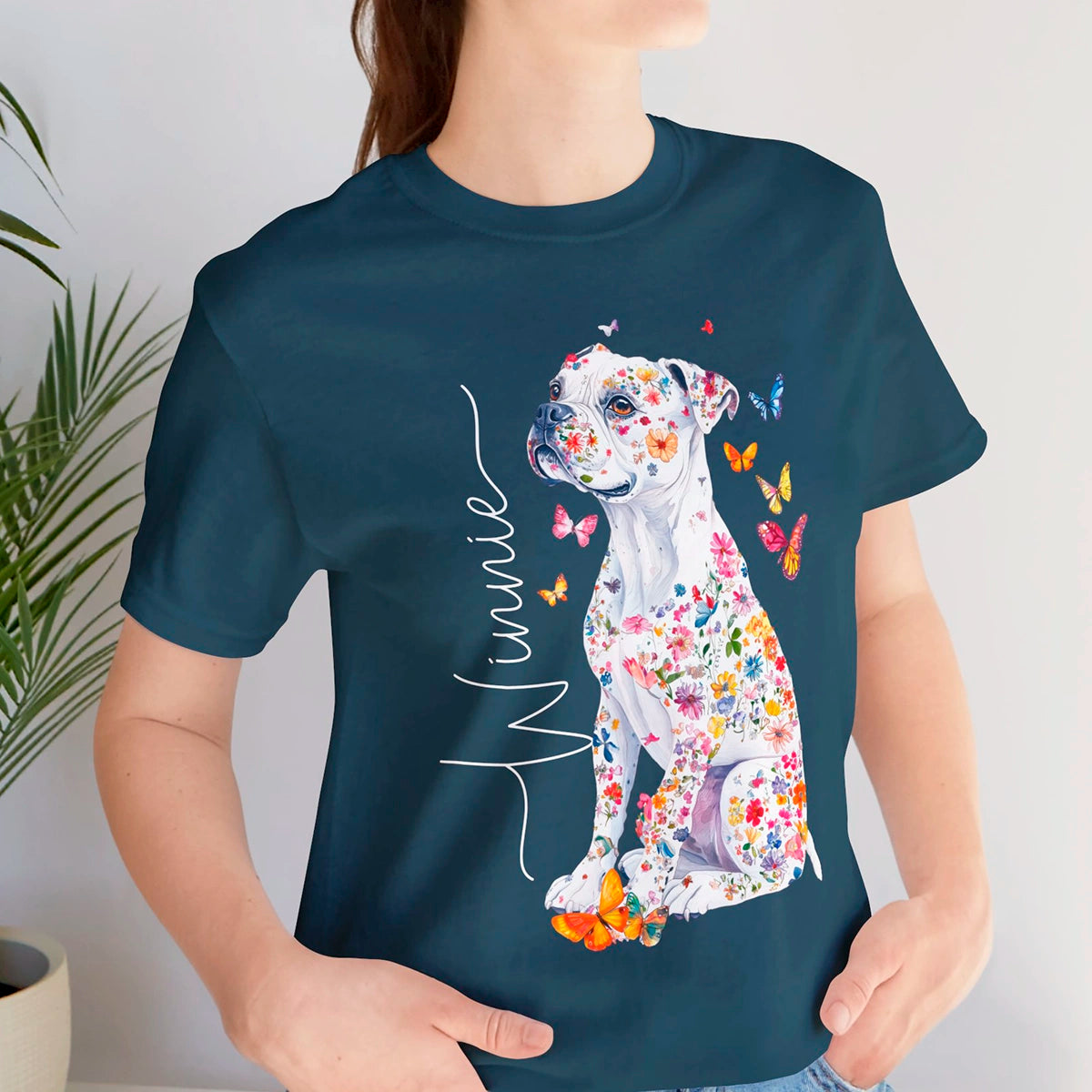 Boxer #3 Floral Personalized T shirt