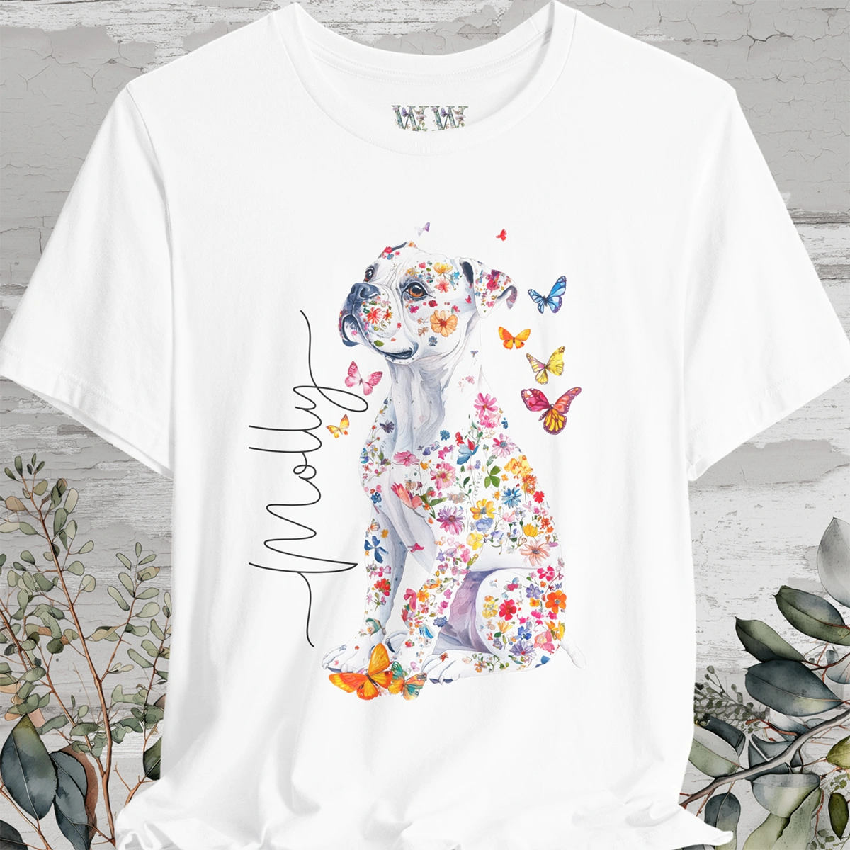Boxer #3 Floral Personalized T shirt