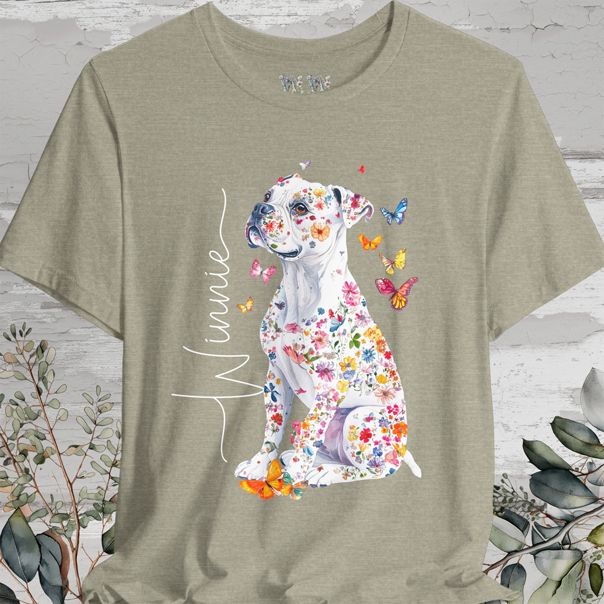 Boxer #3 Floral Personalized T shirt
