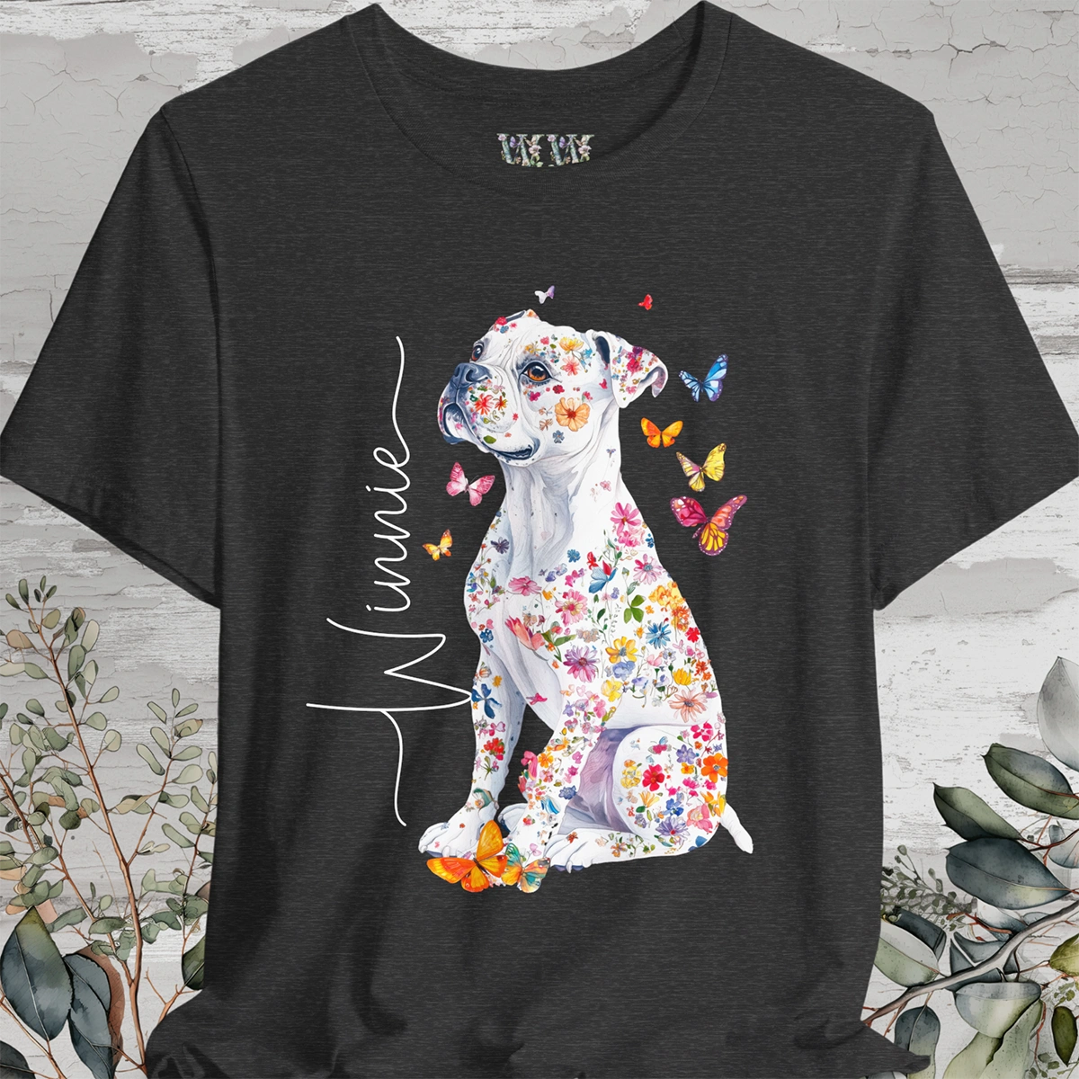 Boxer #3 Floral Personalized T shirt