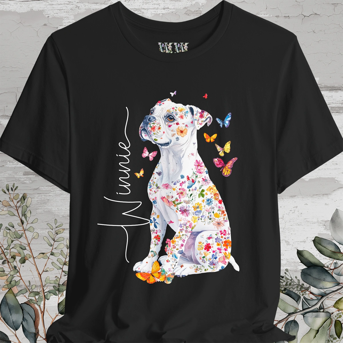 Boxer #3 Floral Personalized T shirt