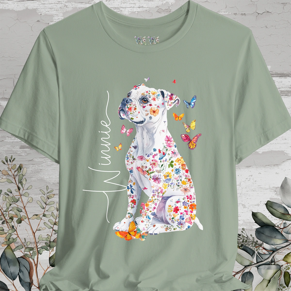 Boxer #3 Floral Personalized T shirt