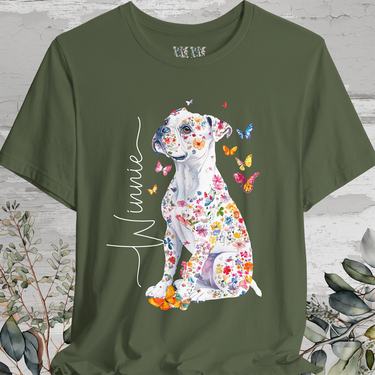 Boxer #3 Floral Personalized T shirt