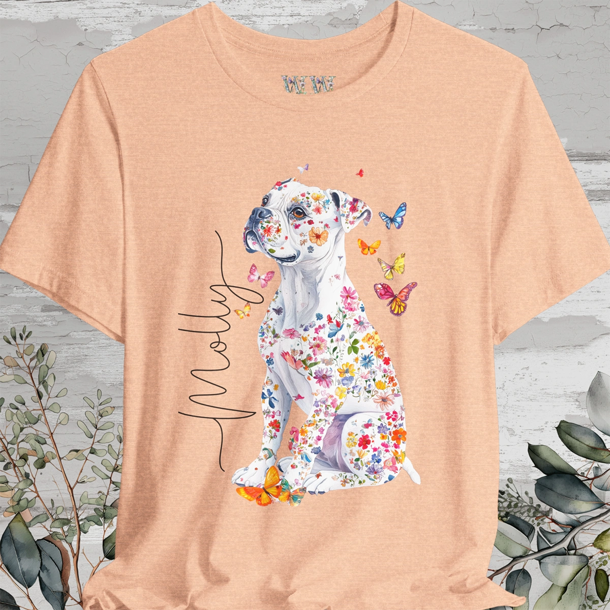 Boxer #3 Floral Personalized T shirt