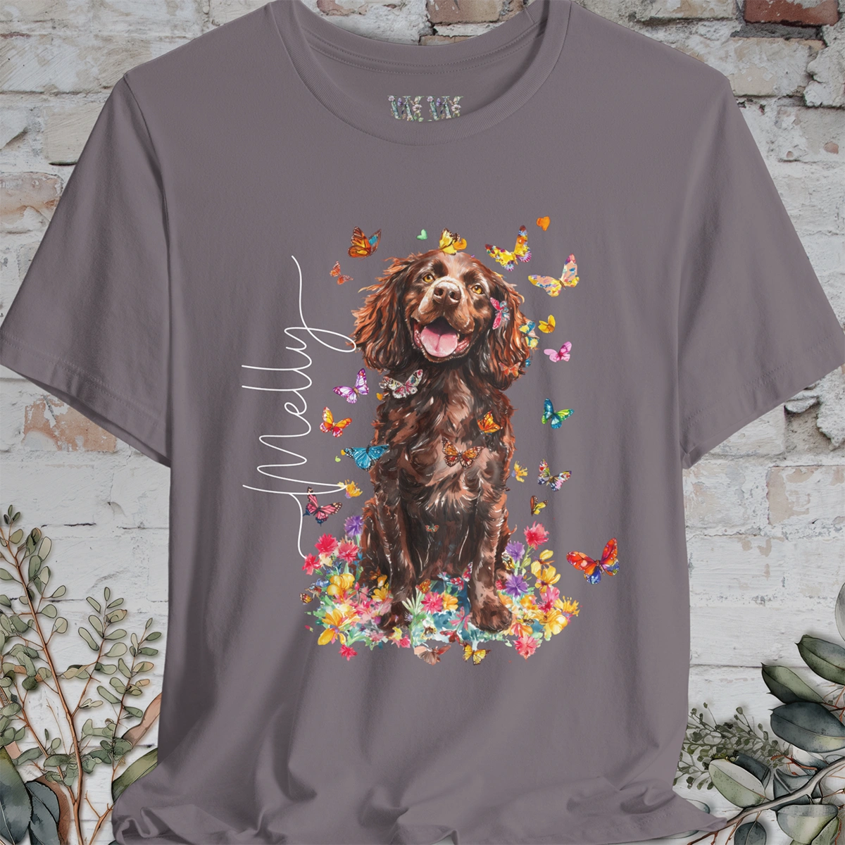 Boykin Spaniel Floral Personalized T shirt
