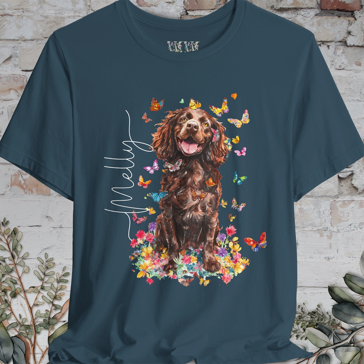 Boykin Spaniel Floral Personalized T shirt
