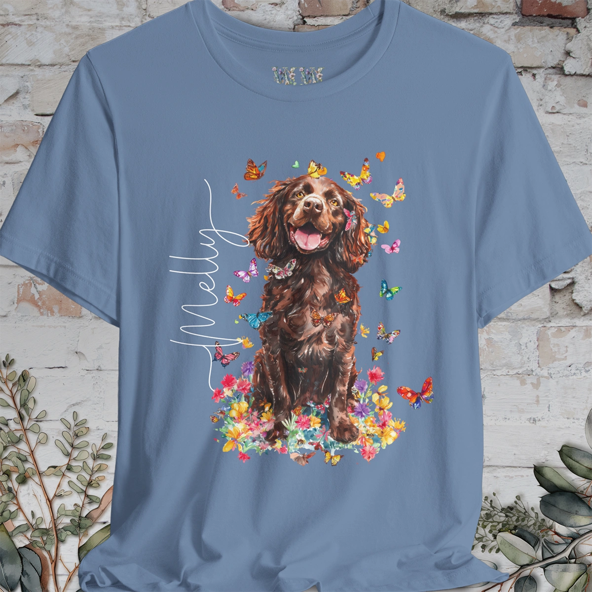 Boykin Spaniel Floral Personalized T shirt