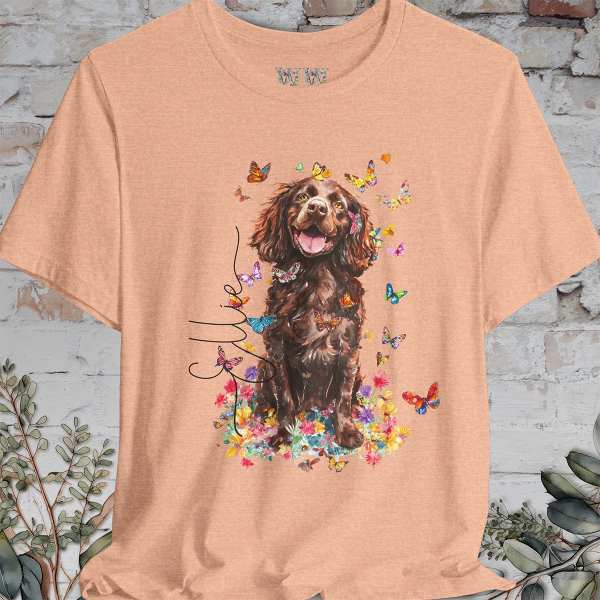 Boykin Spaniel Floral Personalized T shirt