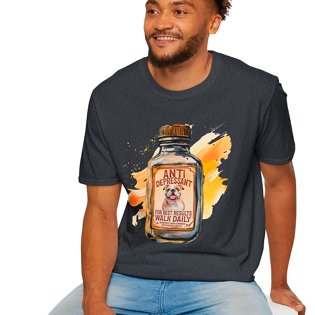 Antidepressant British/English Bulldog Unisex T shirt