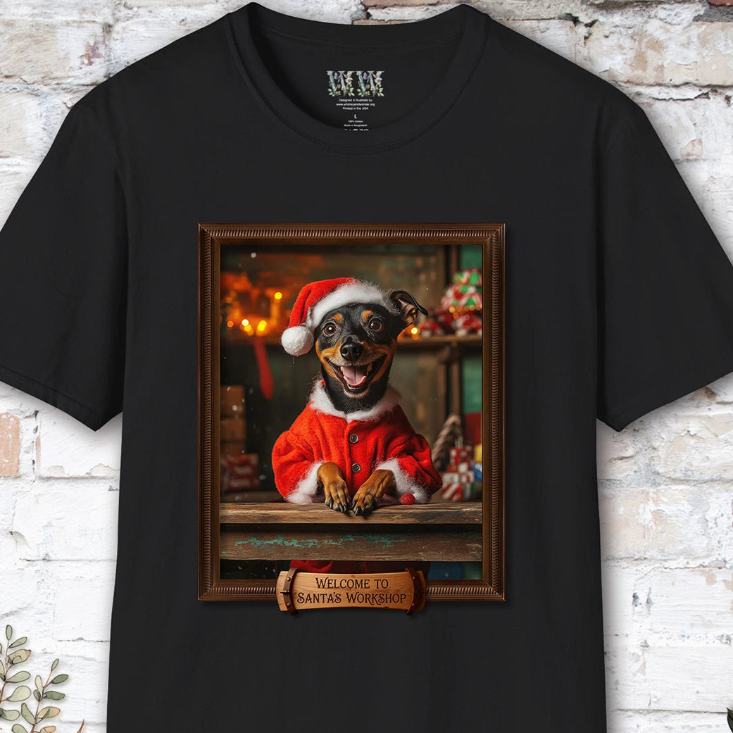 British Manchester Terrier Santa's Workshop Unisex T shirt