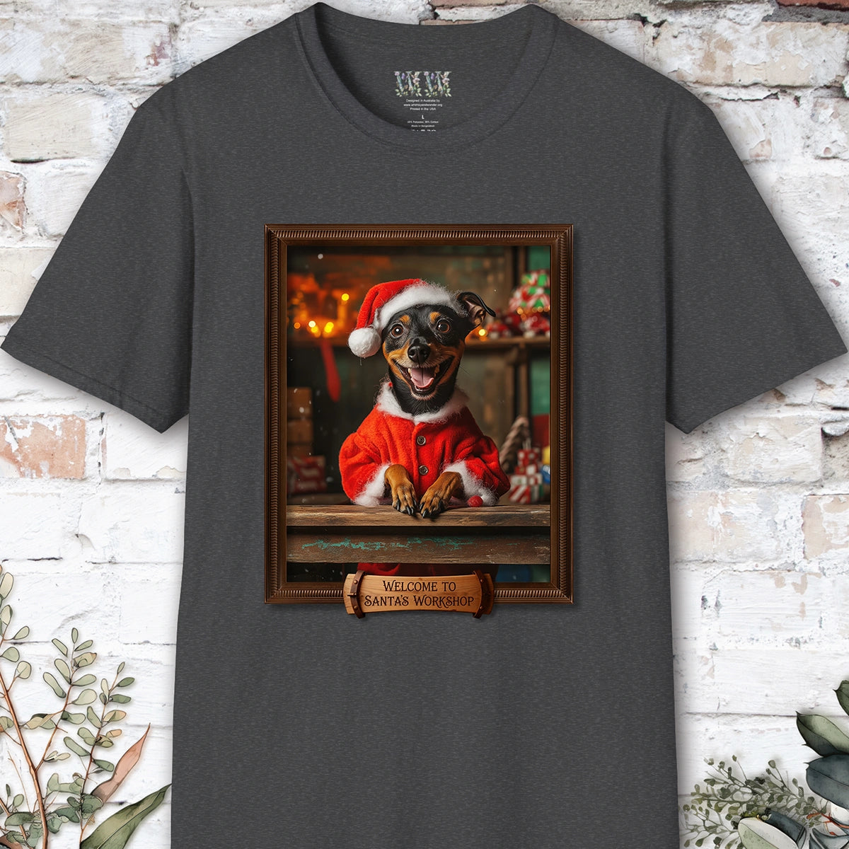 British Manchester Terrier Santa's Workshop Unisex T shirt