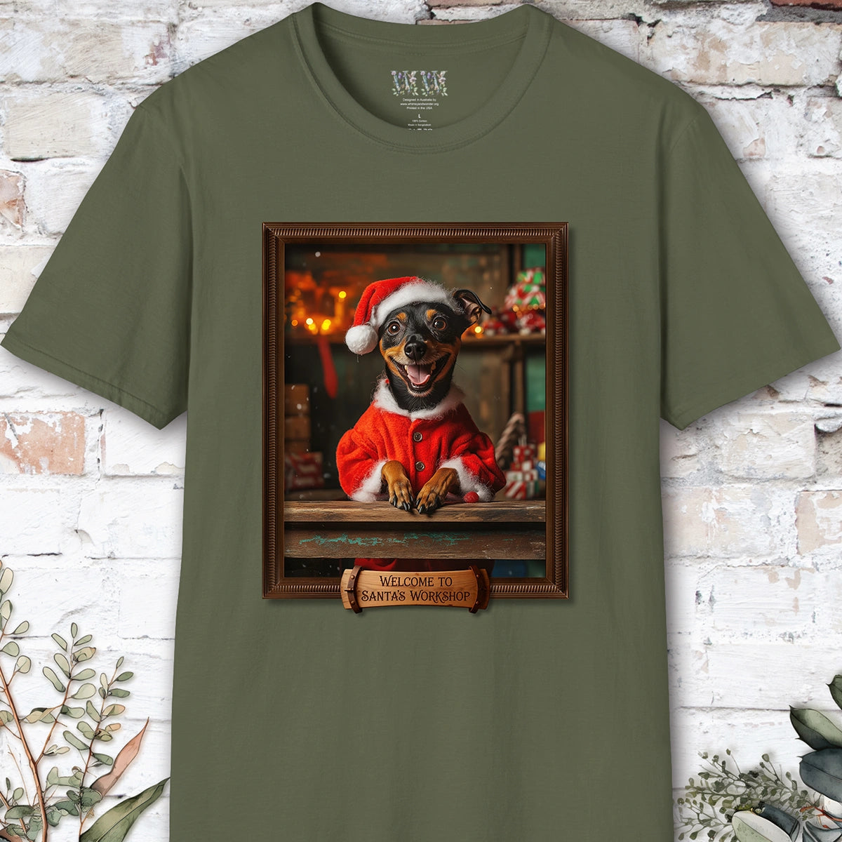 British Manchester Terrier Santa's Workshop Unisex T shirt