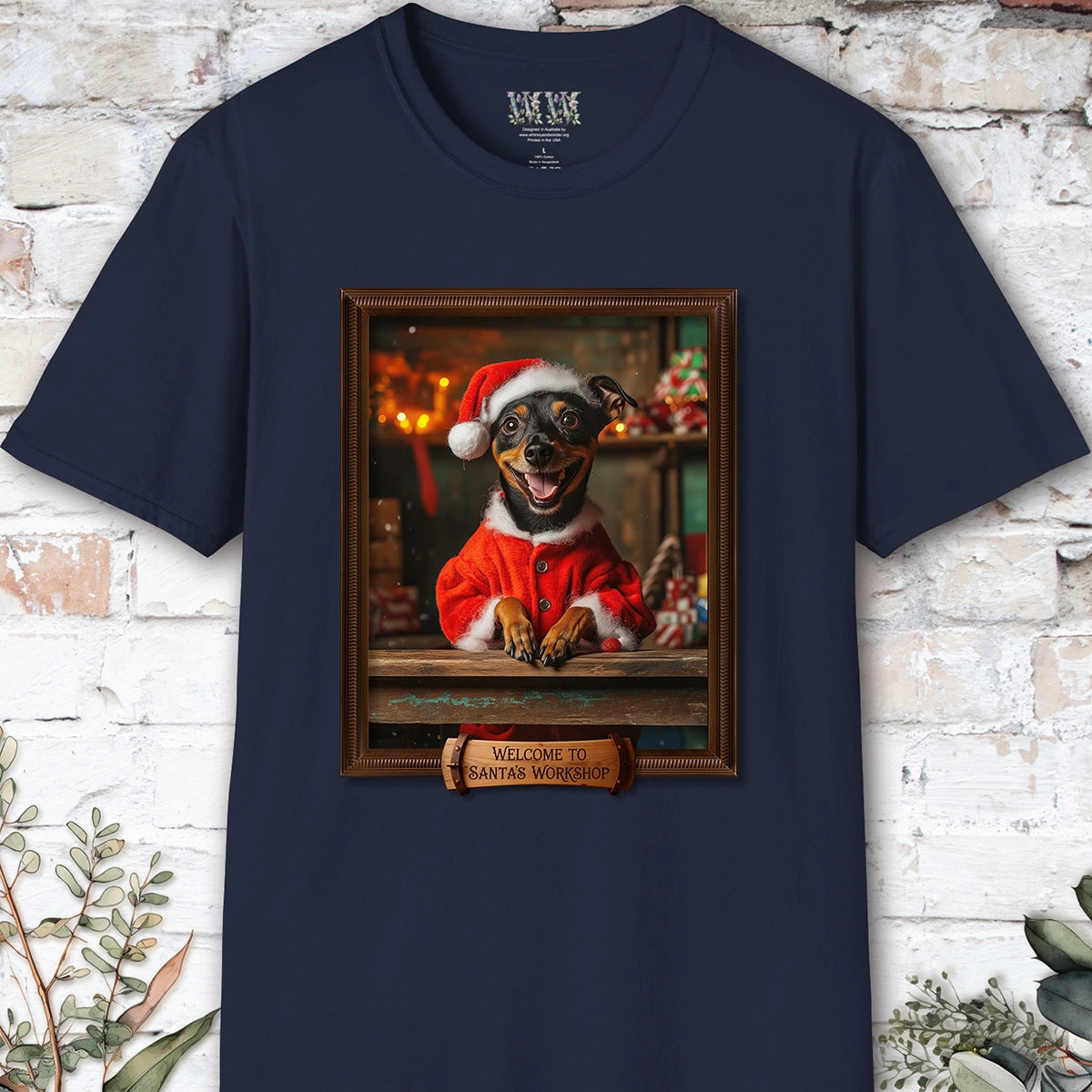 British Manchester Terrier Santa's Workshop Unisex T shirt