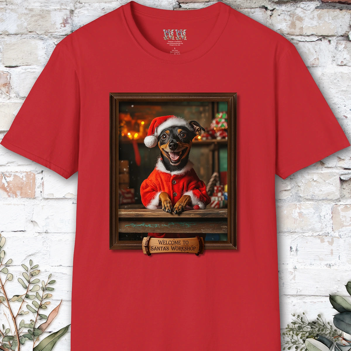 British Manchester Terrier Santa's Workshop Unisex T shirt