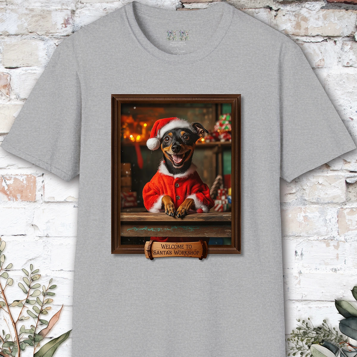 British Manchester Terrier Santa's Workshop Unisex T shirt