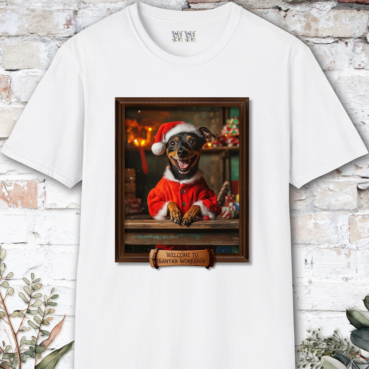 British Manchester Terrier Santa's Workshop Unisex T shirt