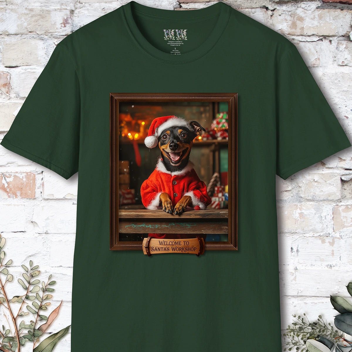 British Manchester Terrier Santa's Workshop Unisex T shirt