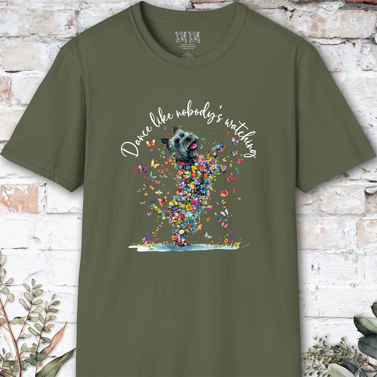 Cairn Terrier #2 "Dance like nobody's watching" unisex T shirt