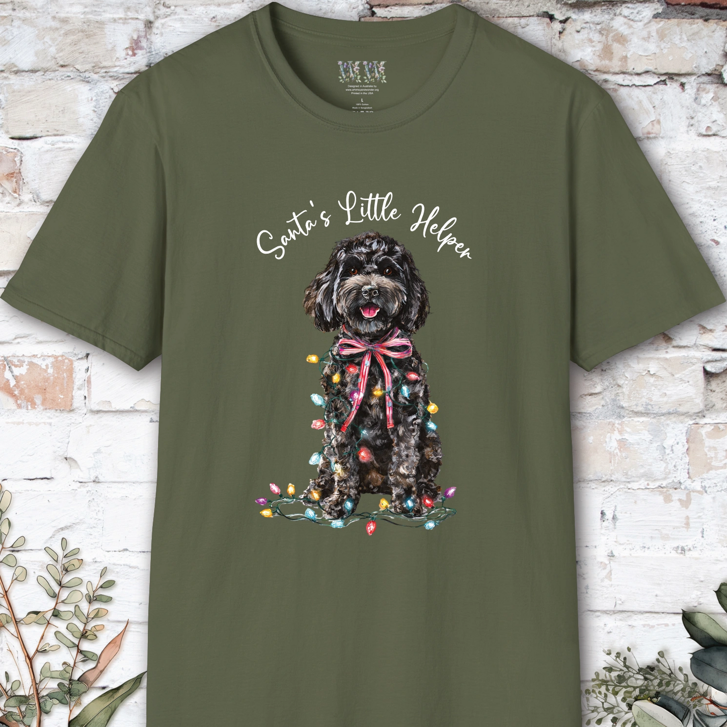 Cavoodle/Cavapoo #1 Santa's little helper. unisex T shirt