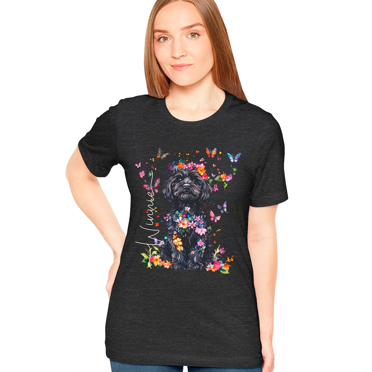 Cavoodle/Cavapoo #2 Floral Personalized T shirt