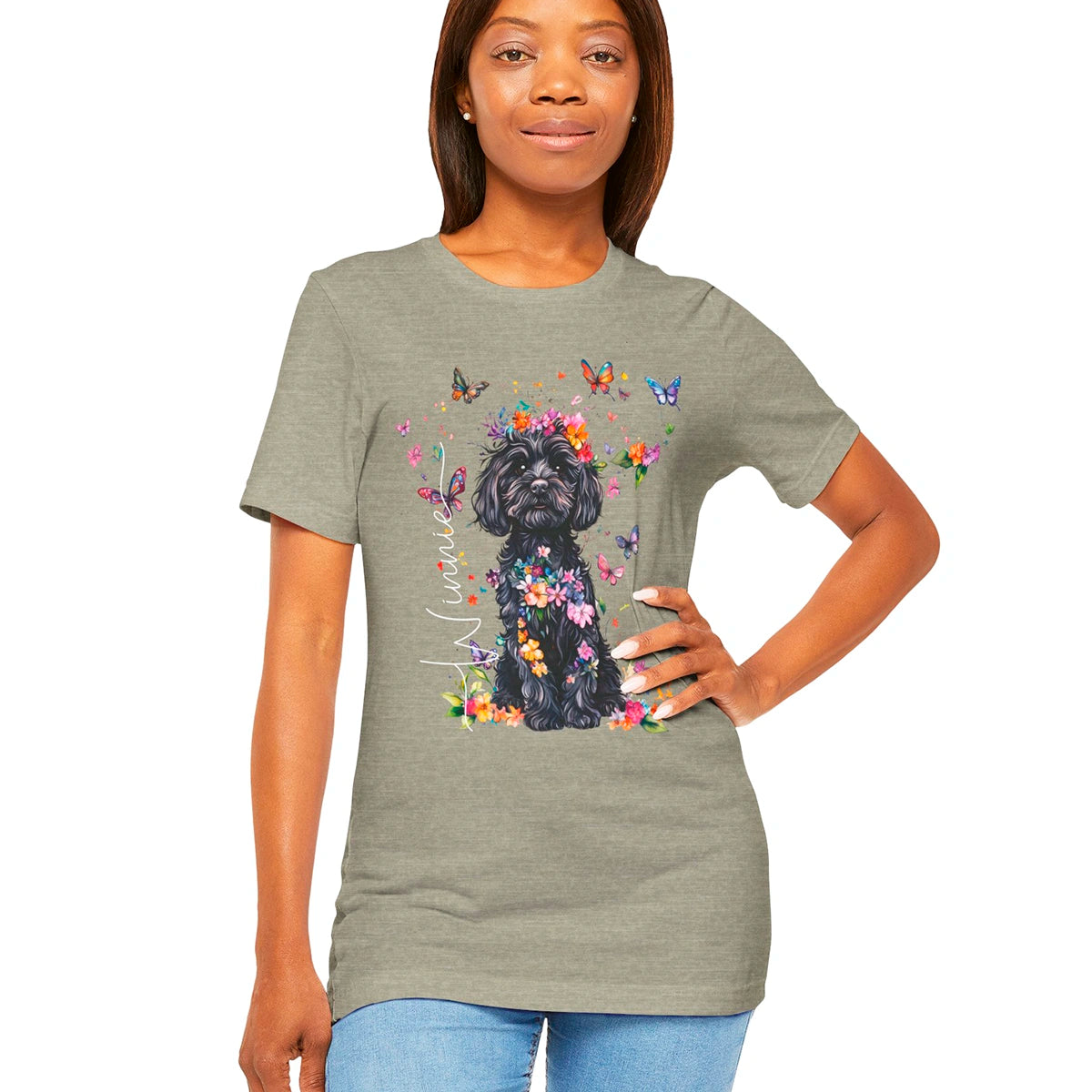Cavoodle/Cavapoo #2 Floral Personalized T shirt