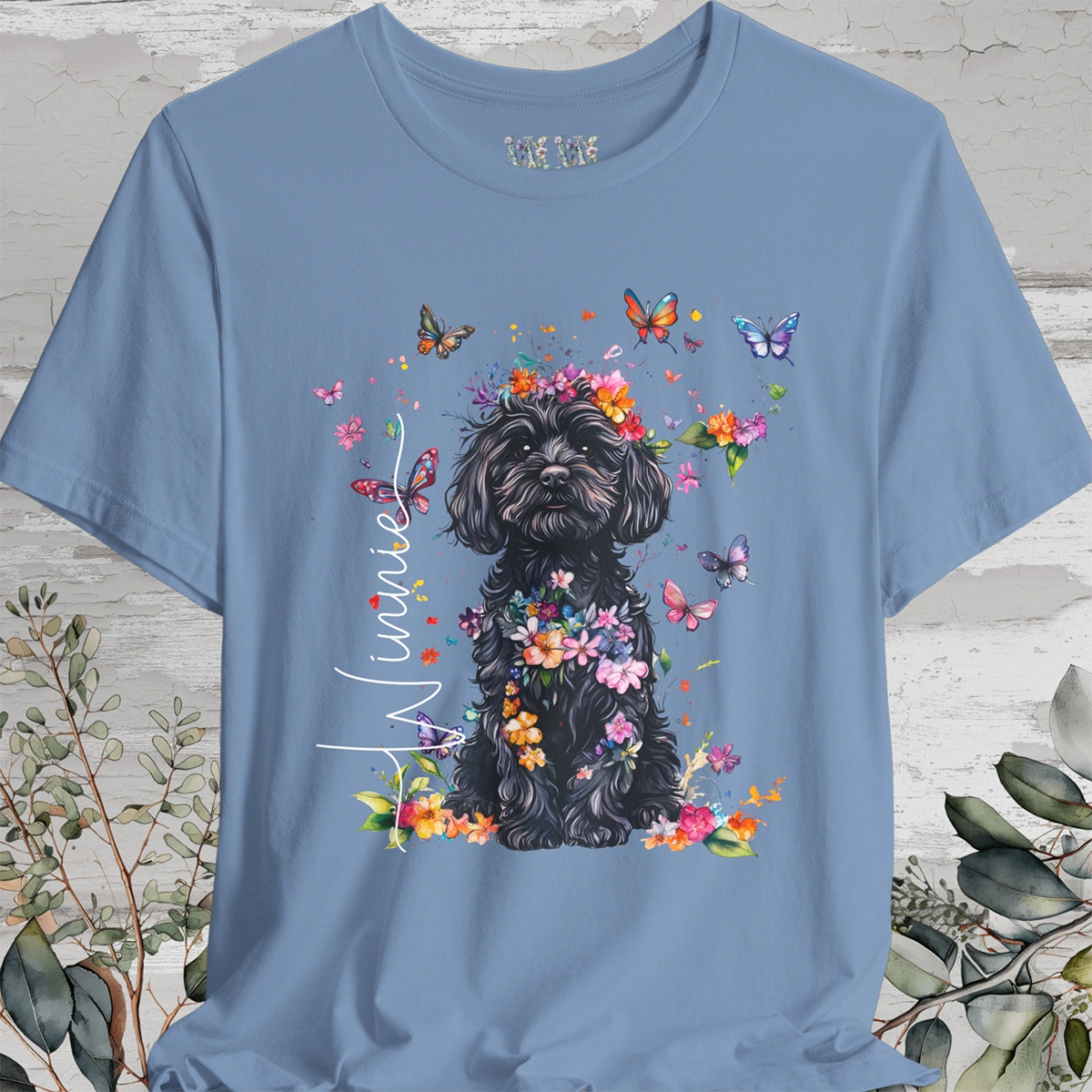 Cavoodle/Cavapoo #2 Floral Personalized T shirt