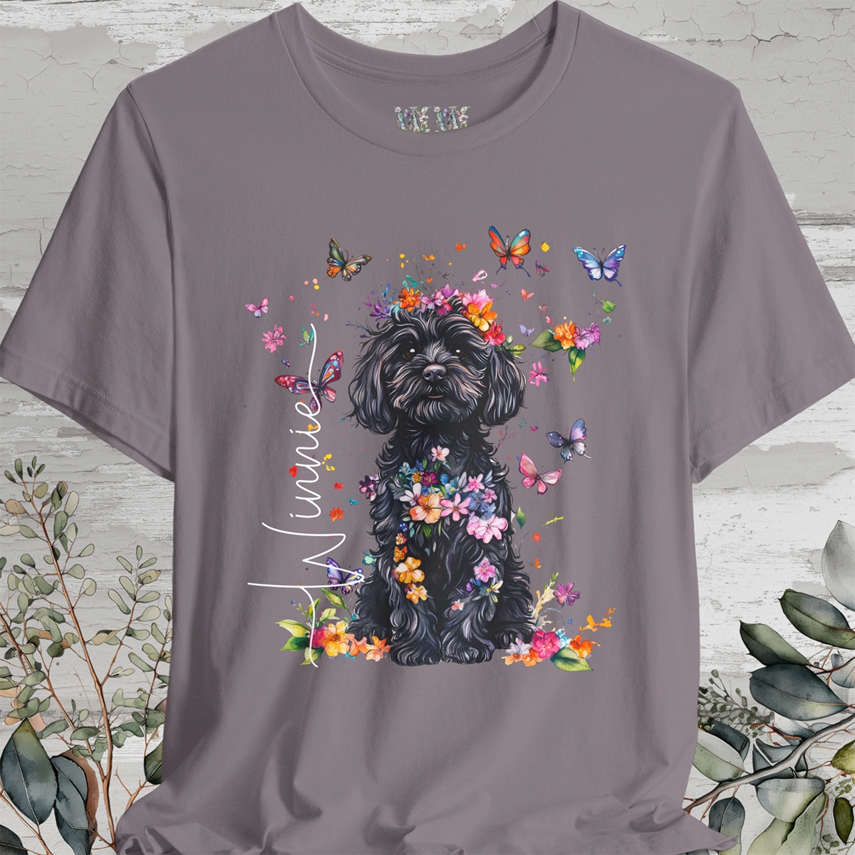 Cavoodle/Cavapoo #2 Floral Personalized T shirt