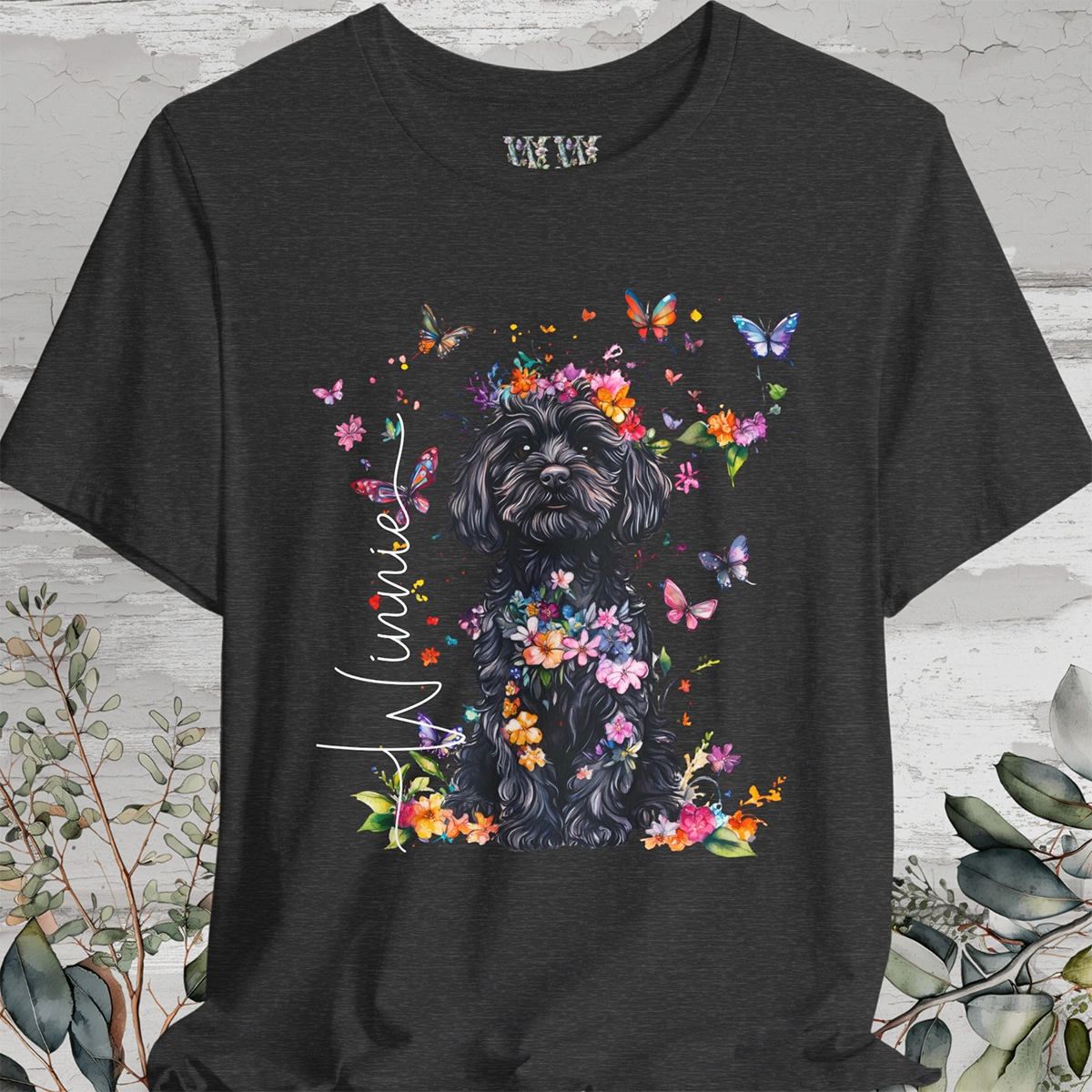 Cavoodle/Cavapoo #2 Floral Personalized T shirt
