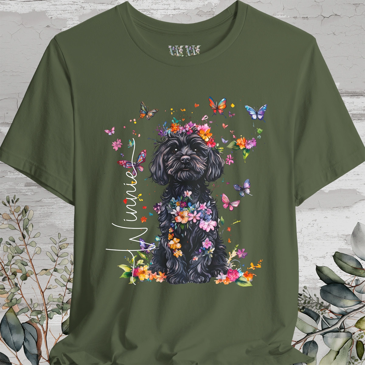 Cavoodle/Cavapoo #2 Floral Personalized T shirt
