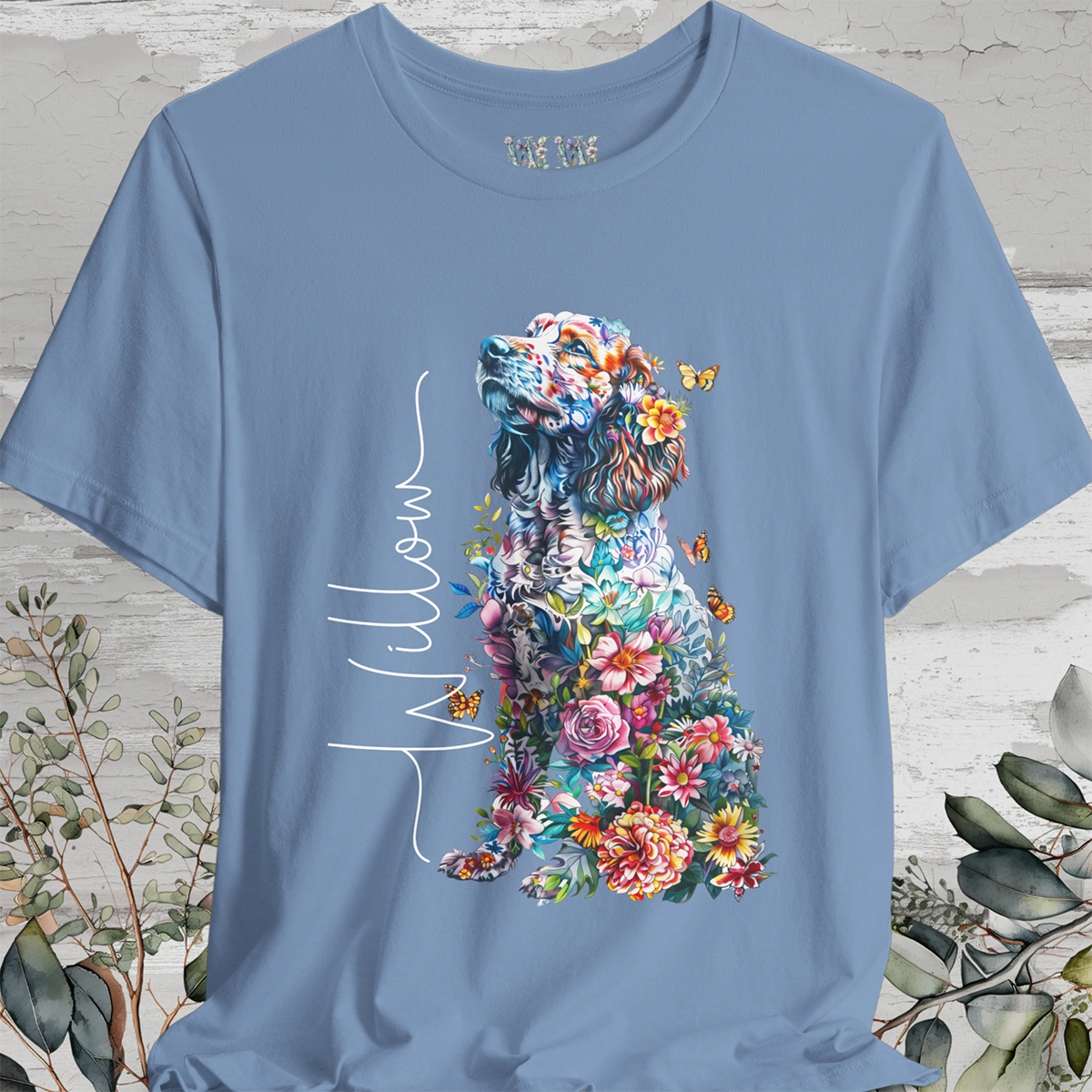 Cavoodle/Cavapoo Floral Personalized T shirt