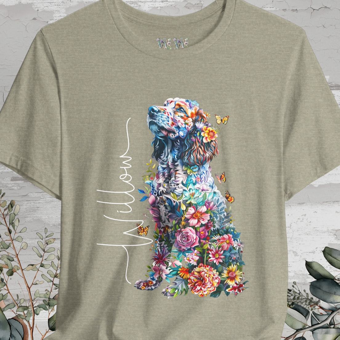 Cavoodle/Cavapoo Floral Personalized T shirt