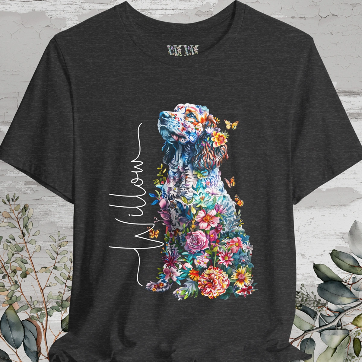 Cavoodle/Cavapoo Floral Personalized T shirt