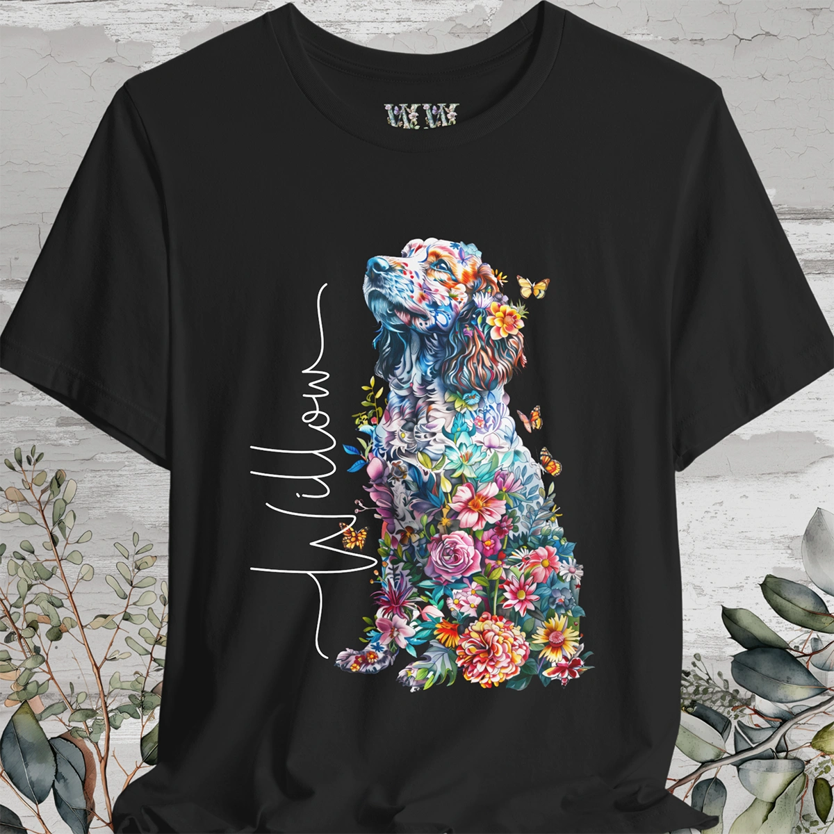 Cavoodle/Cavapoo Floral Personalized T shirt
