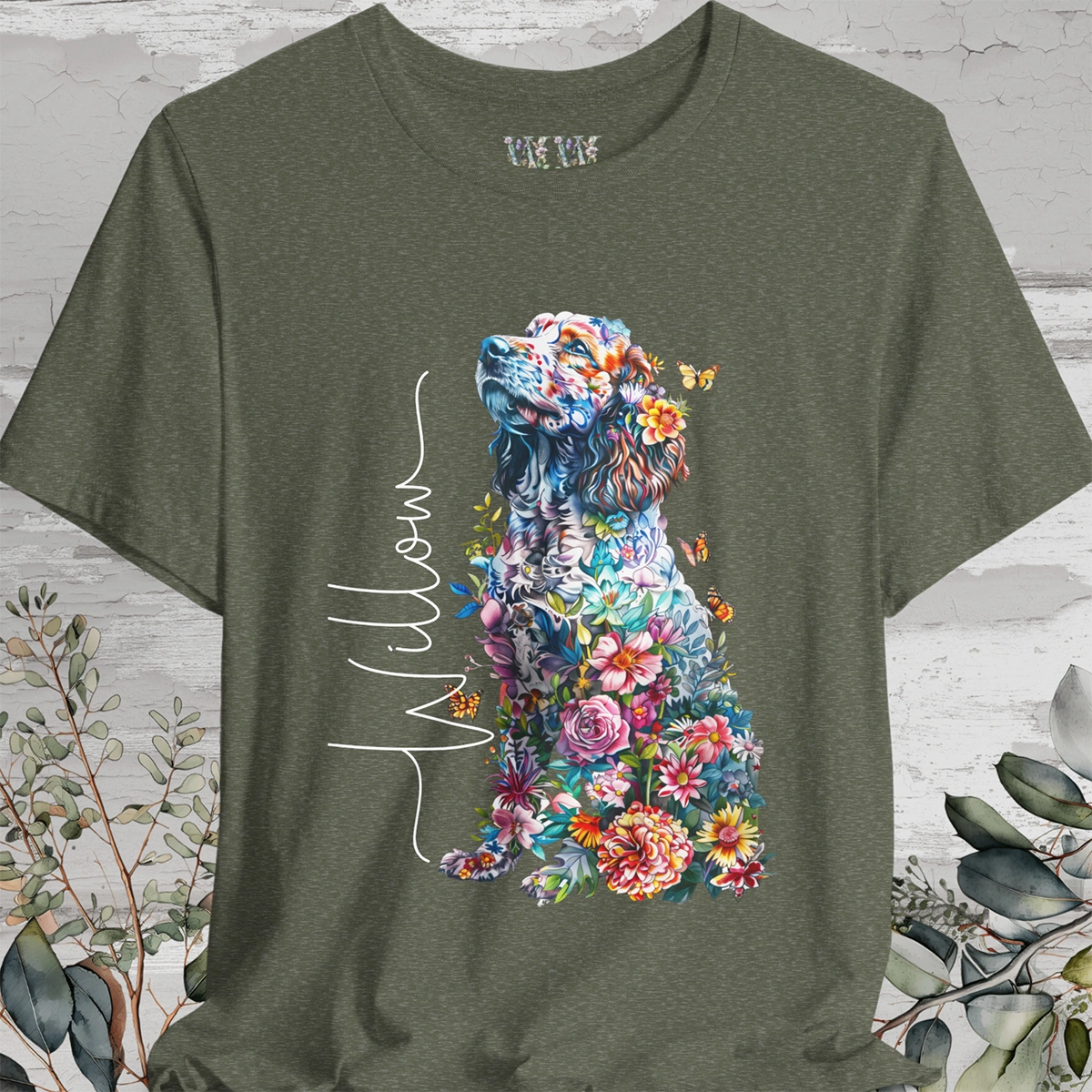 Cavoodle/Cavapoo Floral Personalized T shirt
