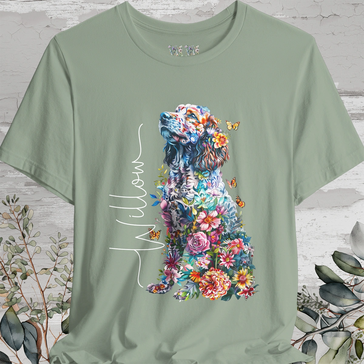 Cavoodle/Cavapoo Floral Personalized T shirt