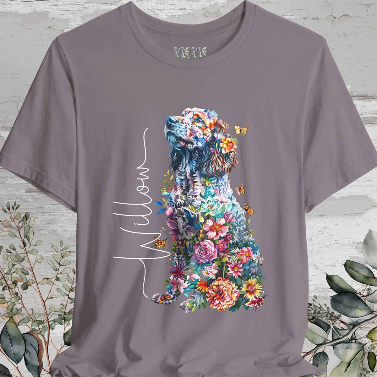 Cavoodle/Cavapoo Floral Personalized T shirt