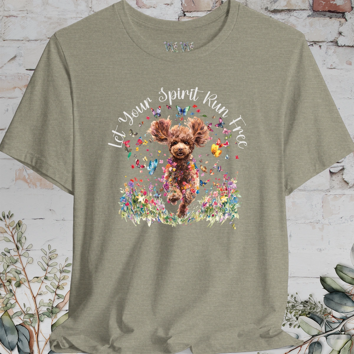 Chocolate Cavoodle/Cavapoo 'Let your spirit run free' T shirt