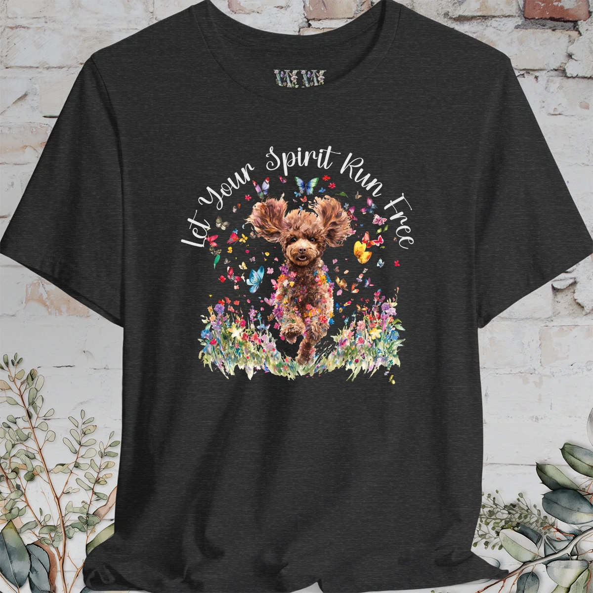 Chocolate Cavoodle/Cavapoo 'Let your spirit run free' T shirt