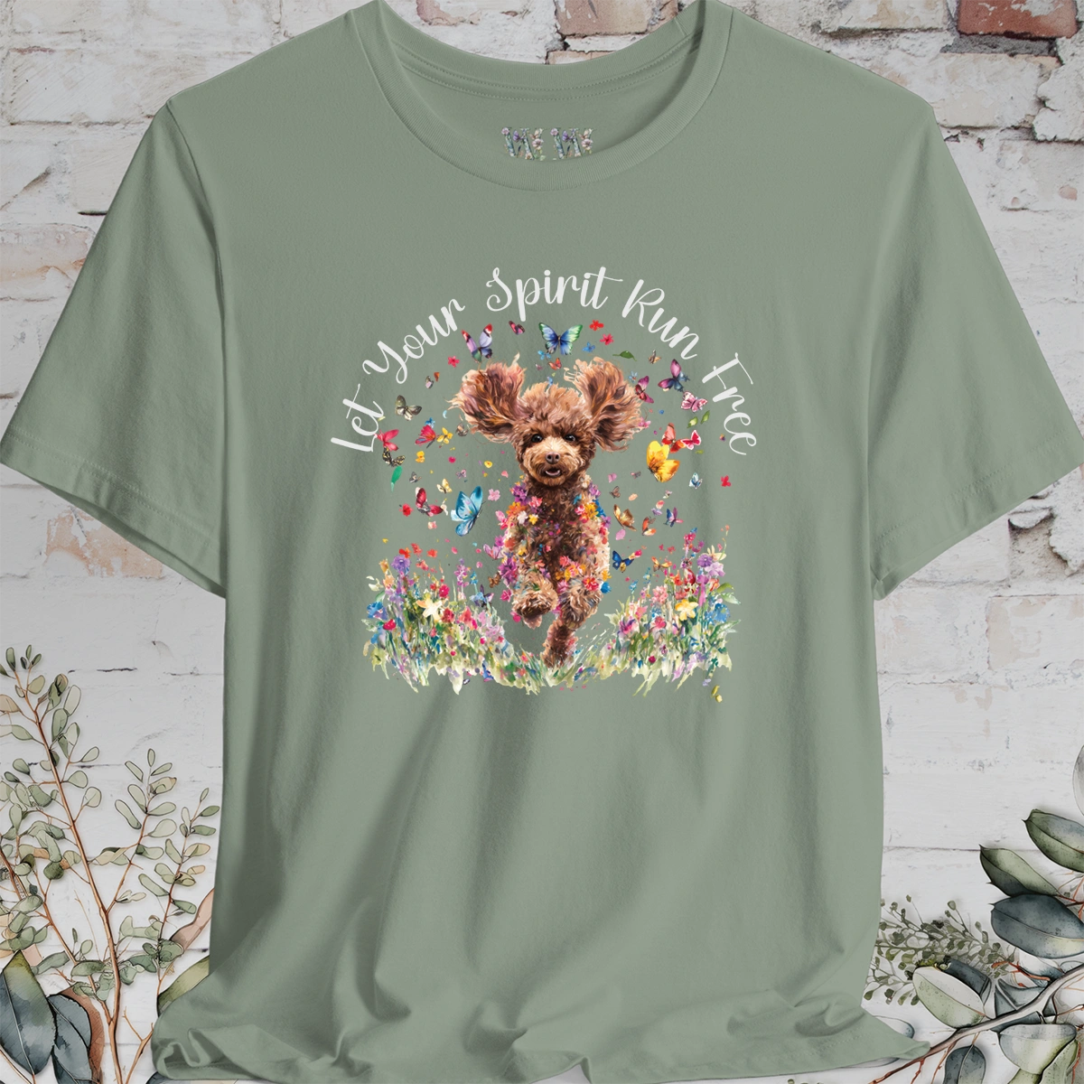 Chocolate Cavoodle/Cavapoo 'Let your spirit run free' T shirt